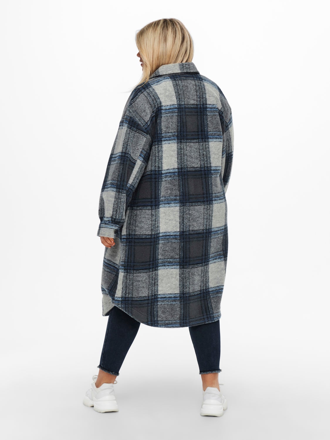 Curvy checked Shacket