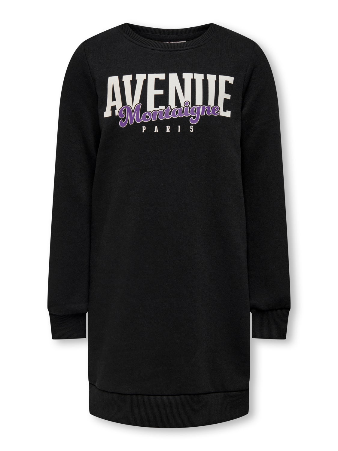 Regular Fit O-Neck Ribbed cuffs Short dress