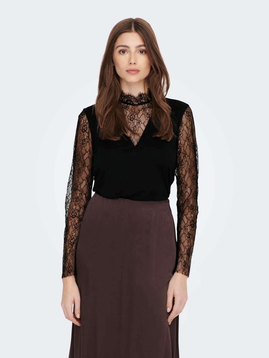 High Neck Lace Top