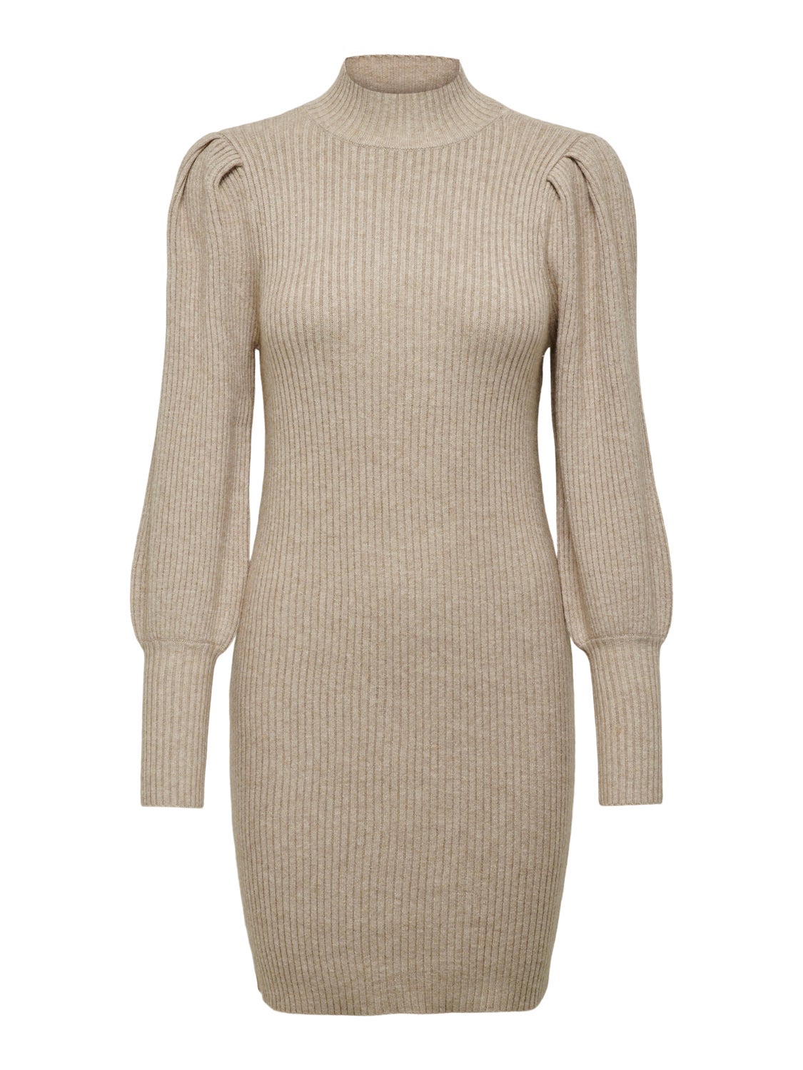 Mini knit dress with long sleeves