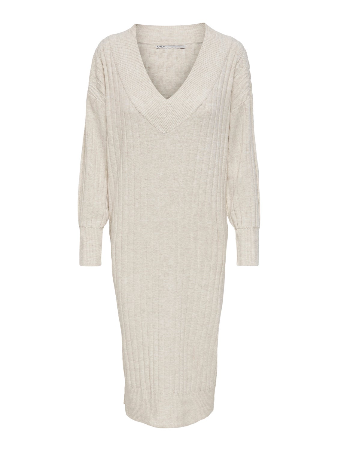 Midi V-Neck Knitted Dress