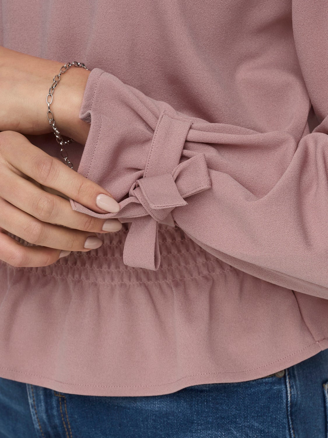 Detailed peplum top