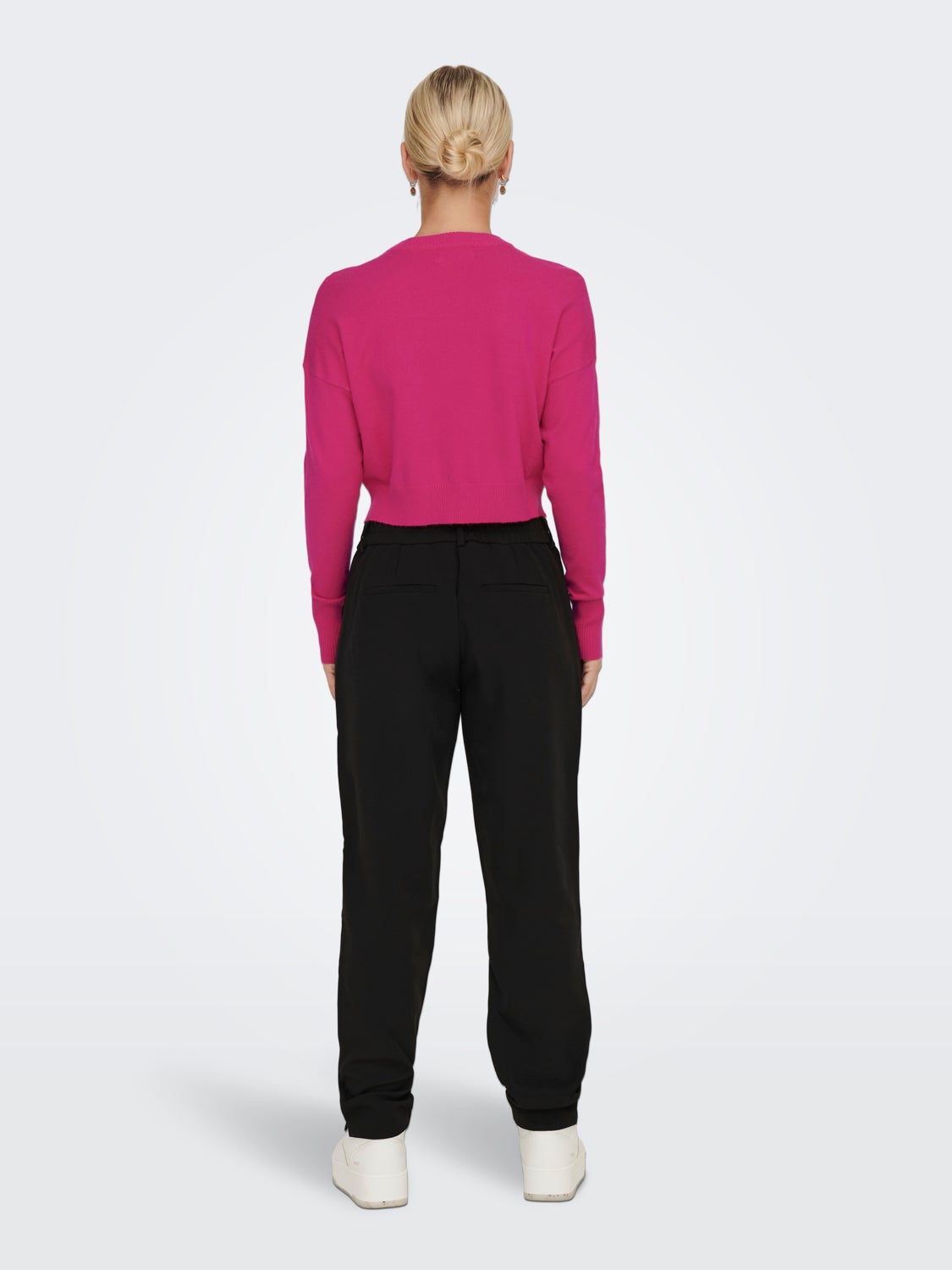 Cropped knitted Pullover