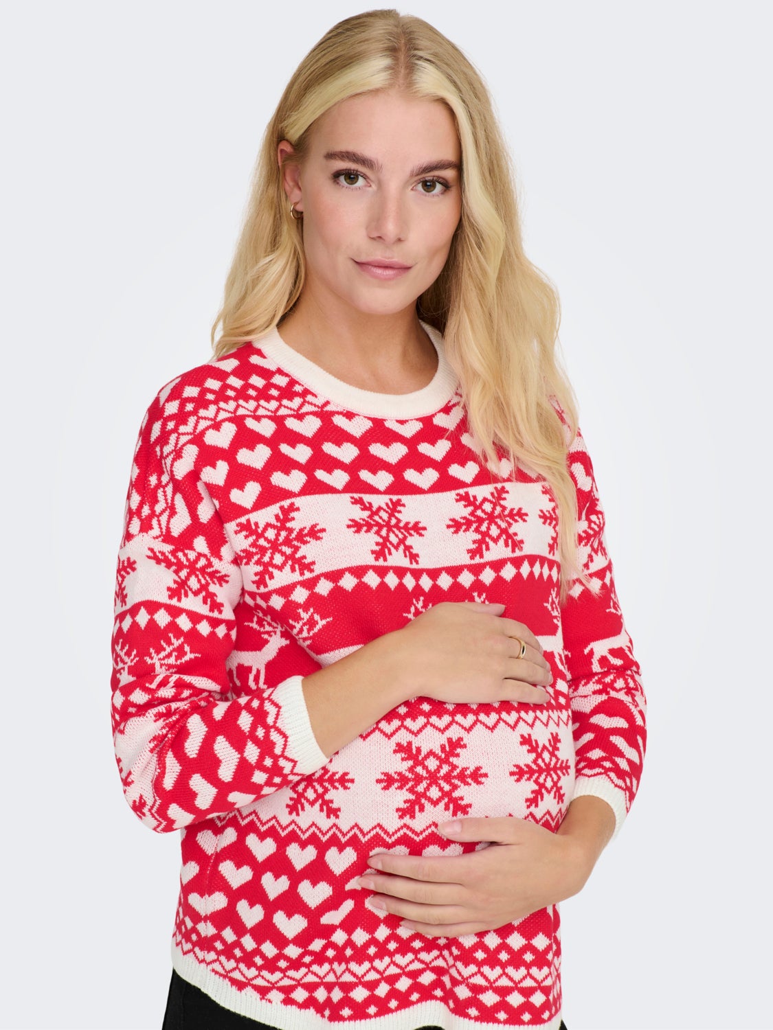 Curvy christmas knitted pullover