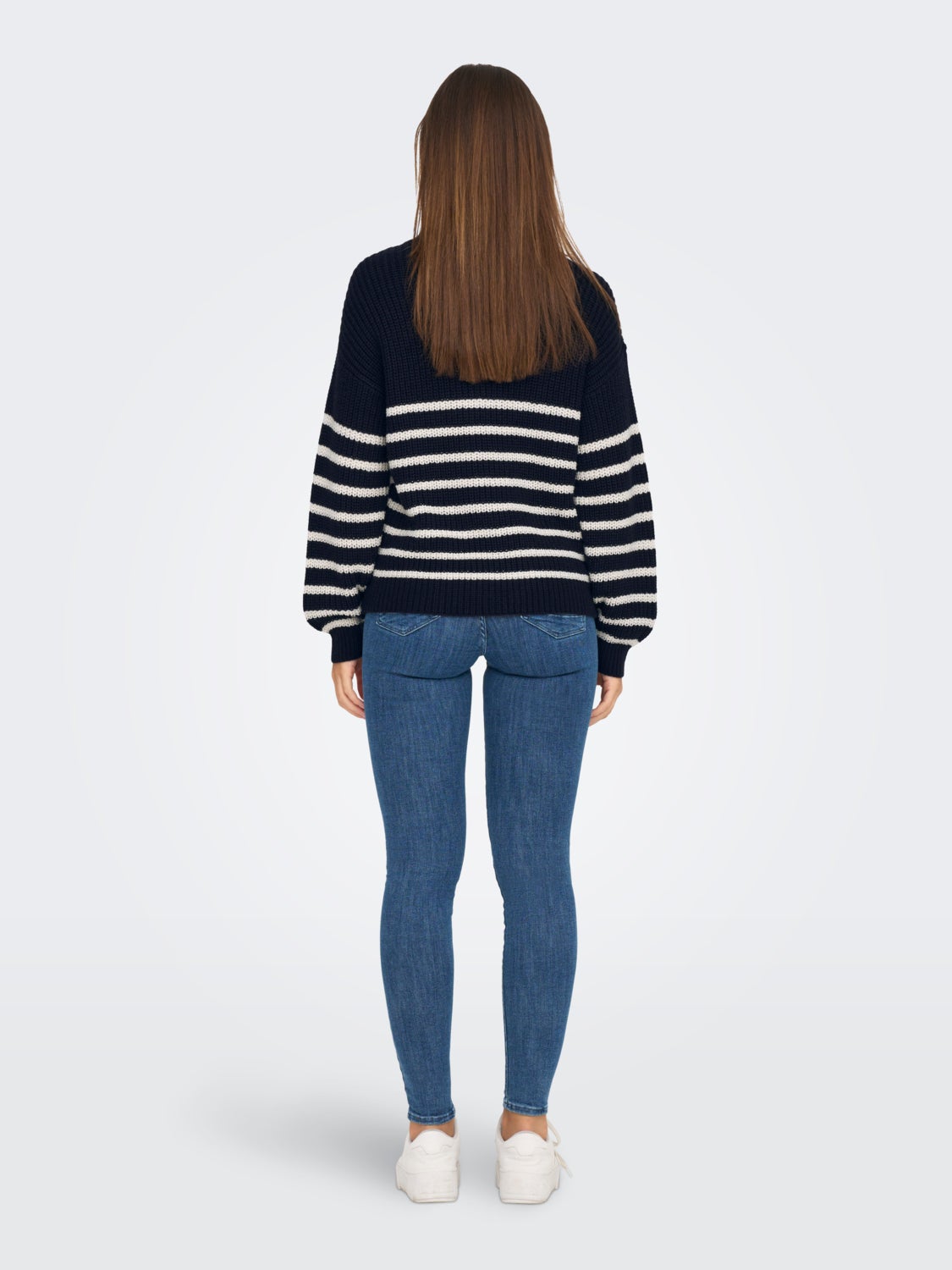 Striped knitted pullover