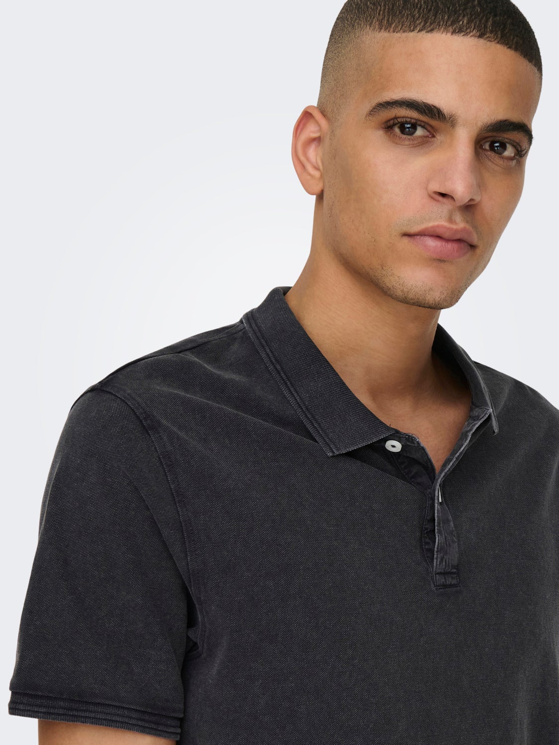 Slim Fit O-Neck Polo-Shirt