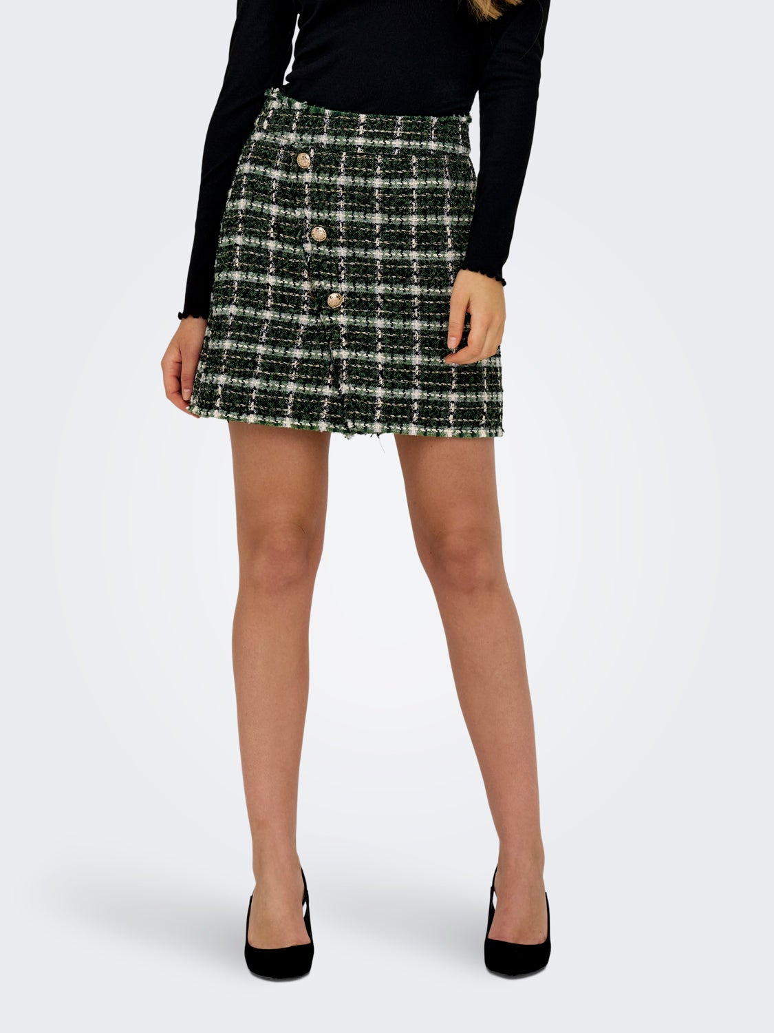 Checked mini skirt