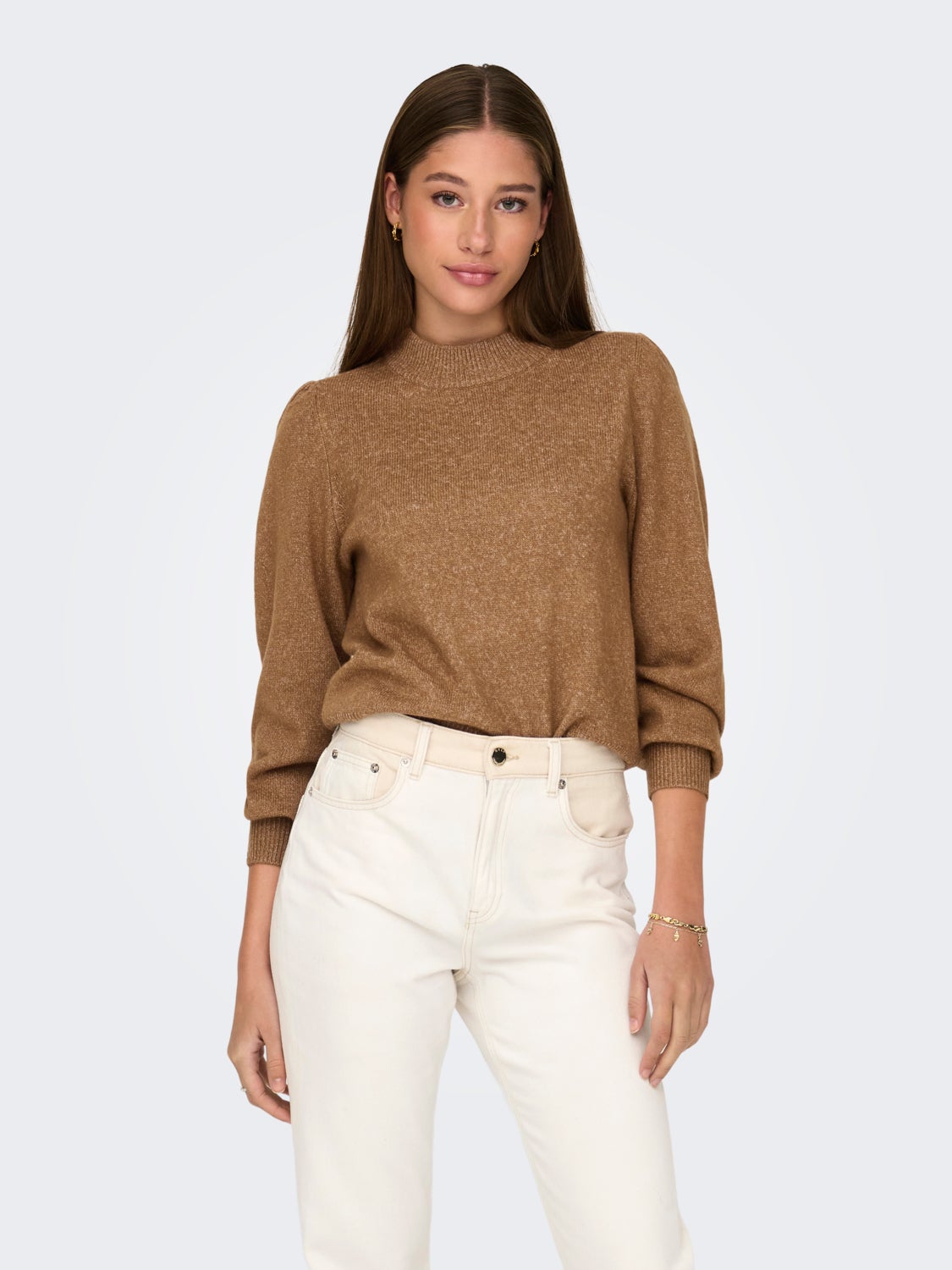 High neck knitted pullover
