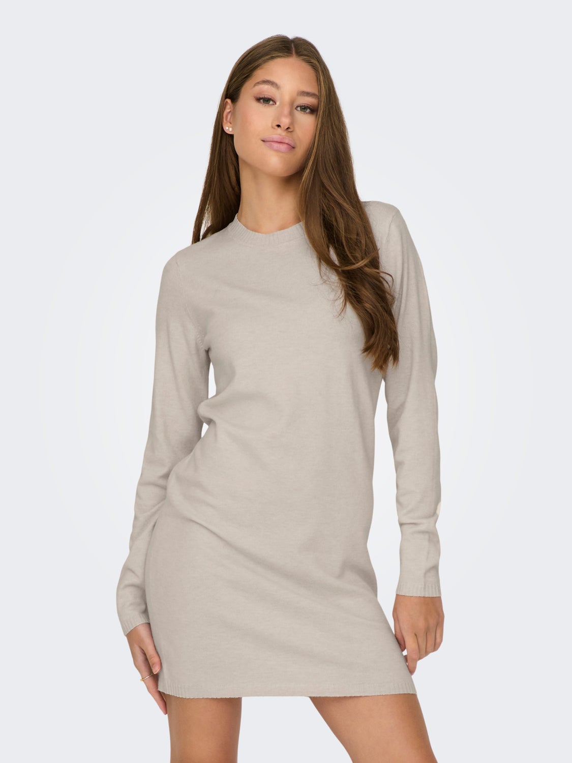 Mini o-neck knitted dress