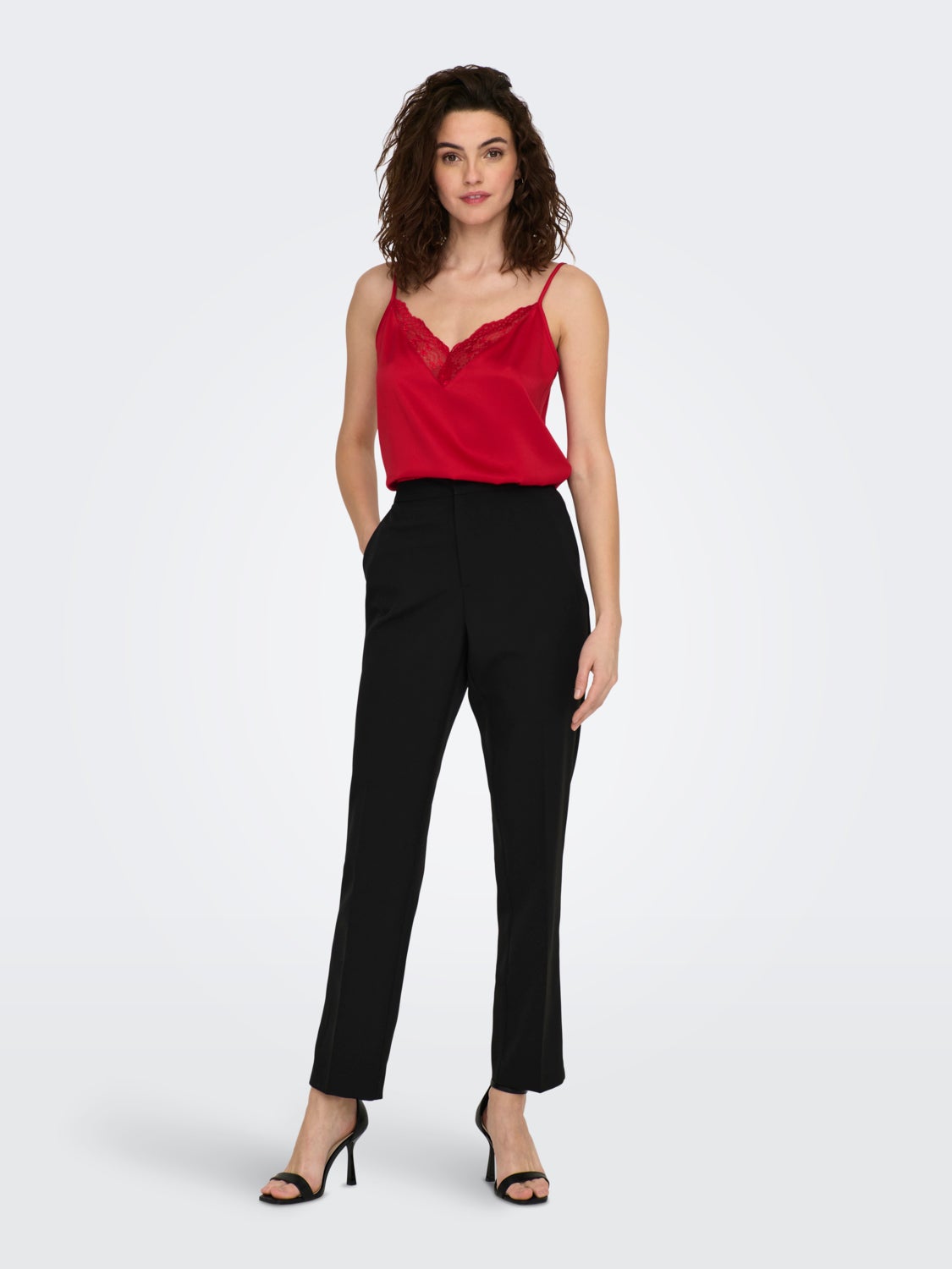 Singlet Top With Lace Details