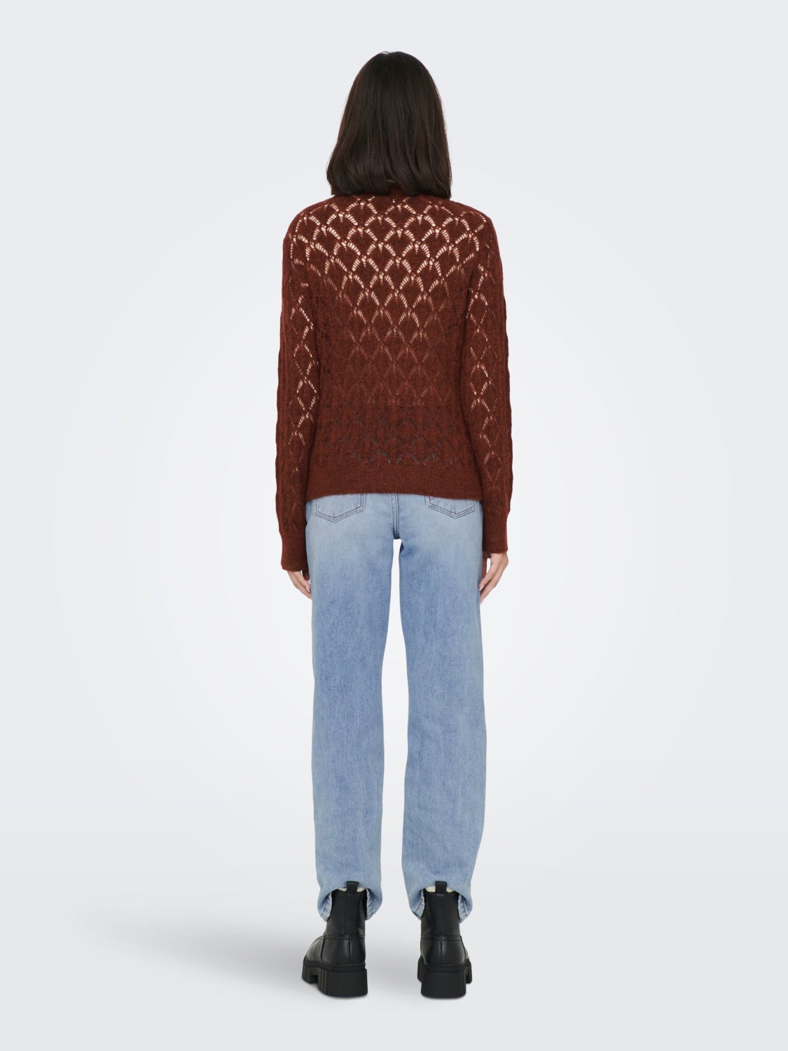 Knitted pullover with pattern