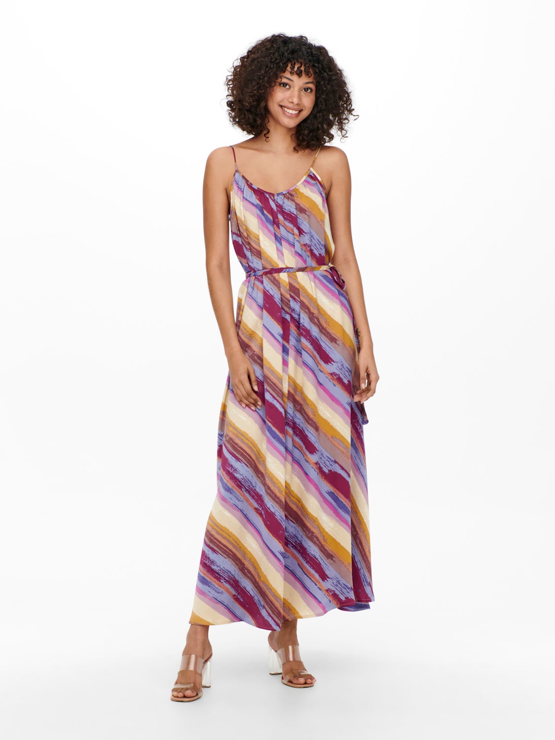 Striped strap Maxi dress