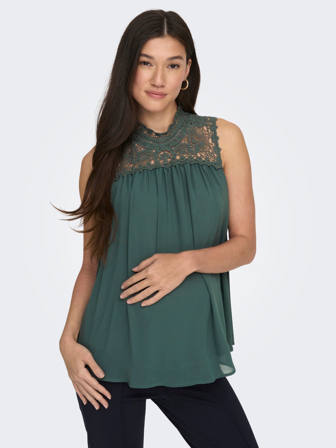 Mama lace detailed Top