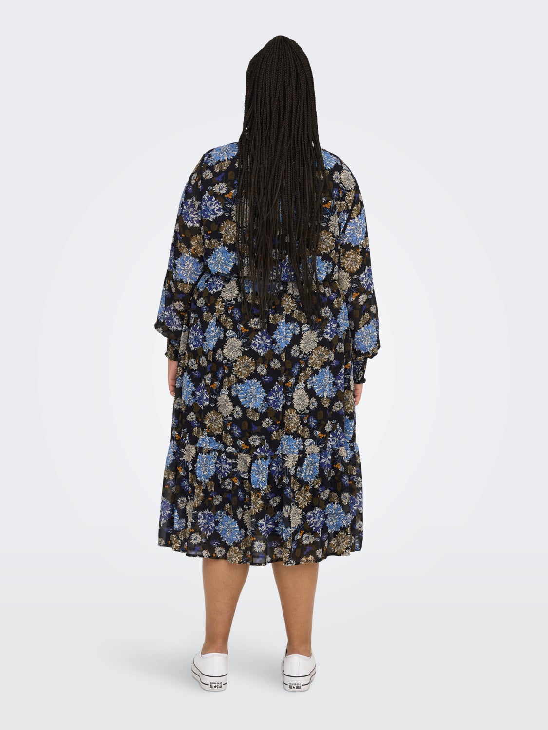 Curvy floral print midi Dress