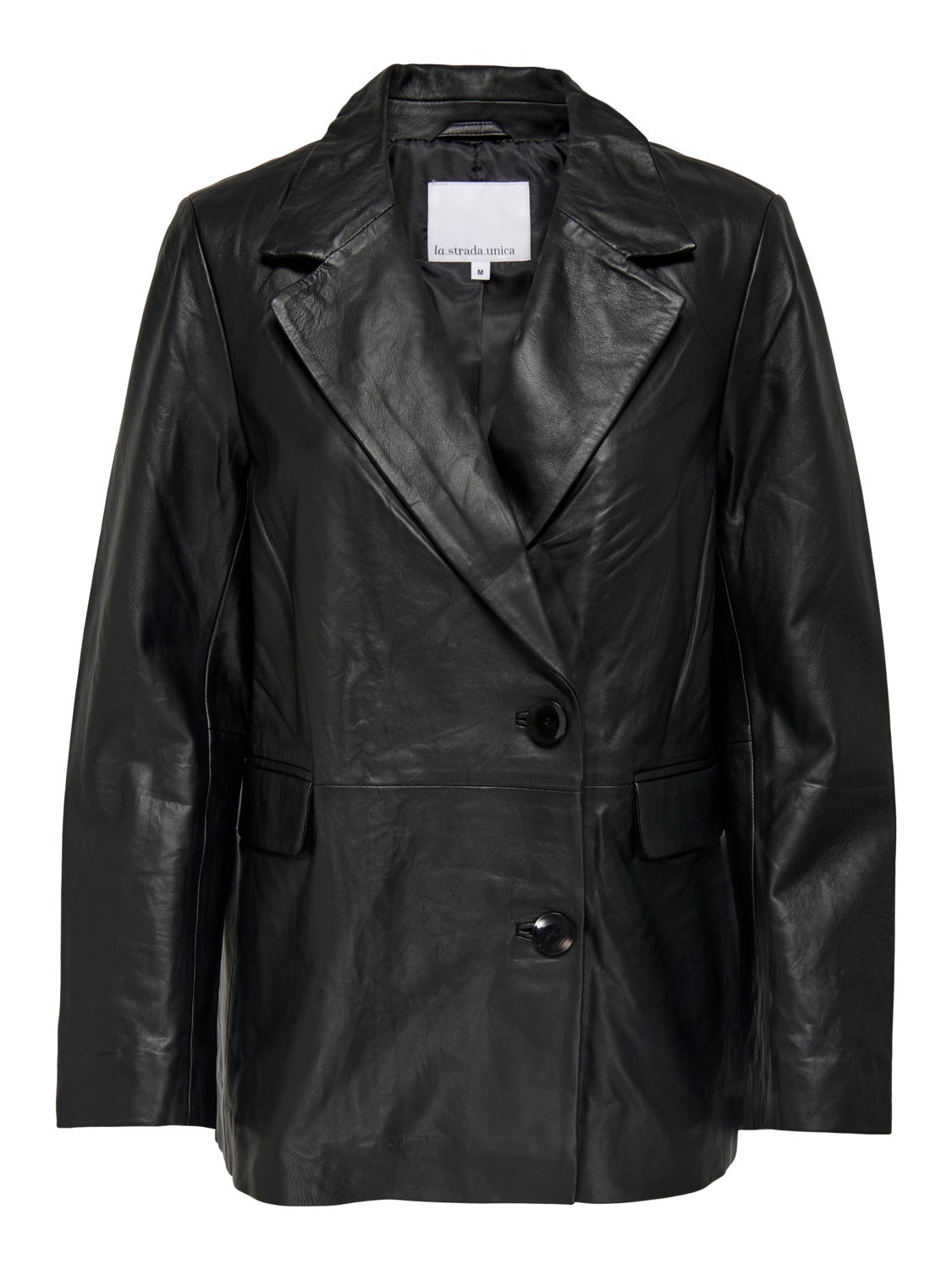 Loose Fit Leather Blazer