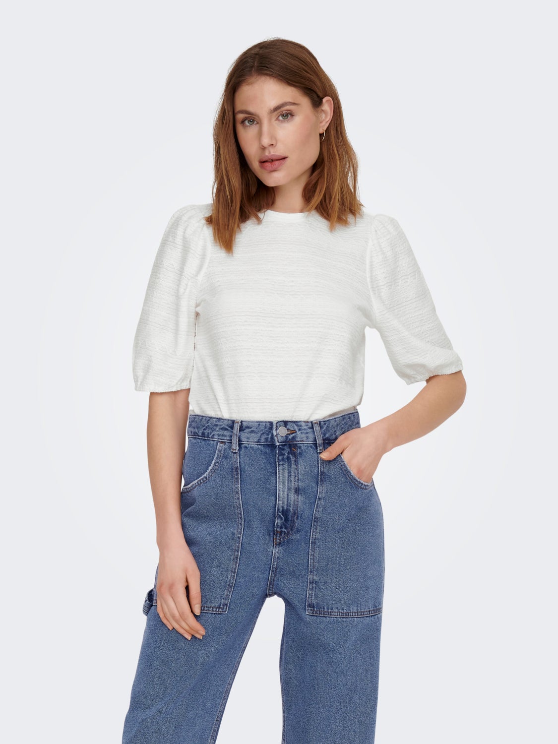 Top With Puff Sleeves