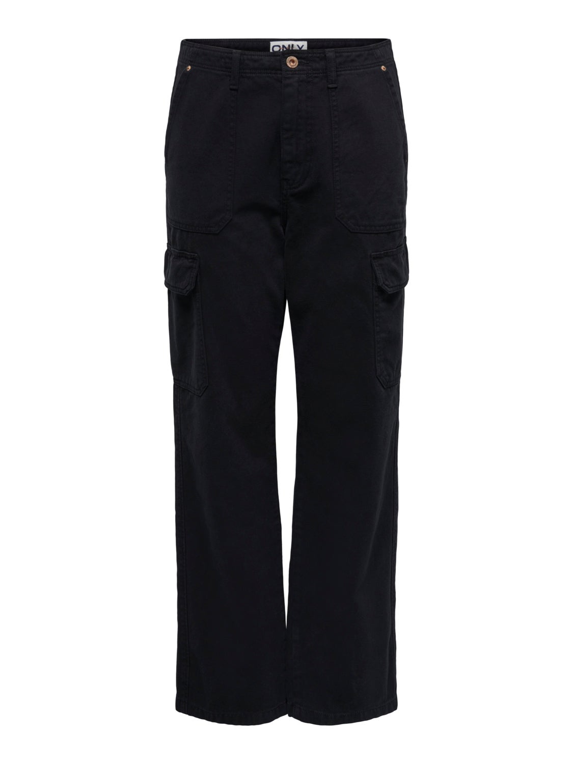 Loose fit cargo pants with high waist