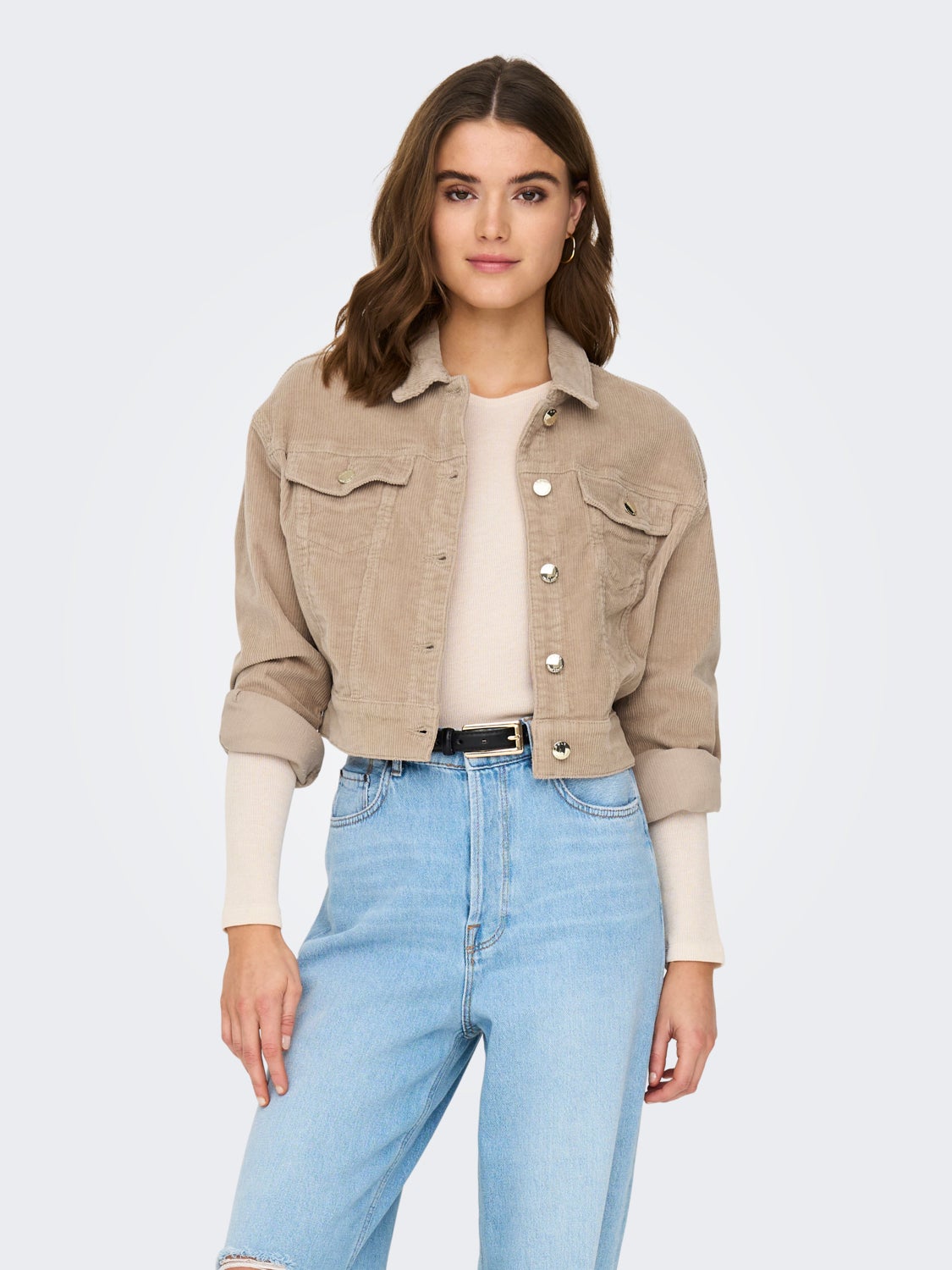 Cropped Corduroy Jacket