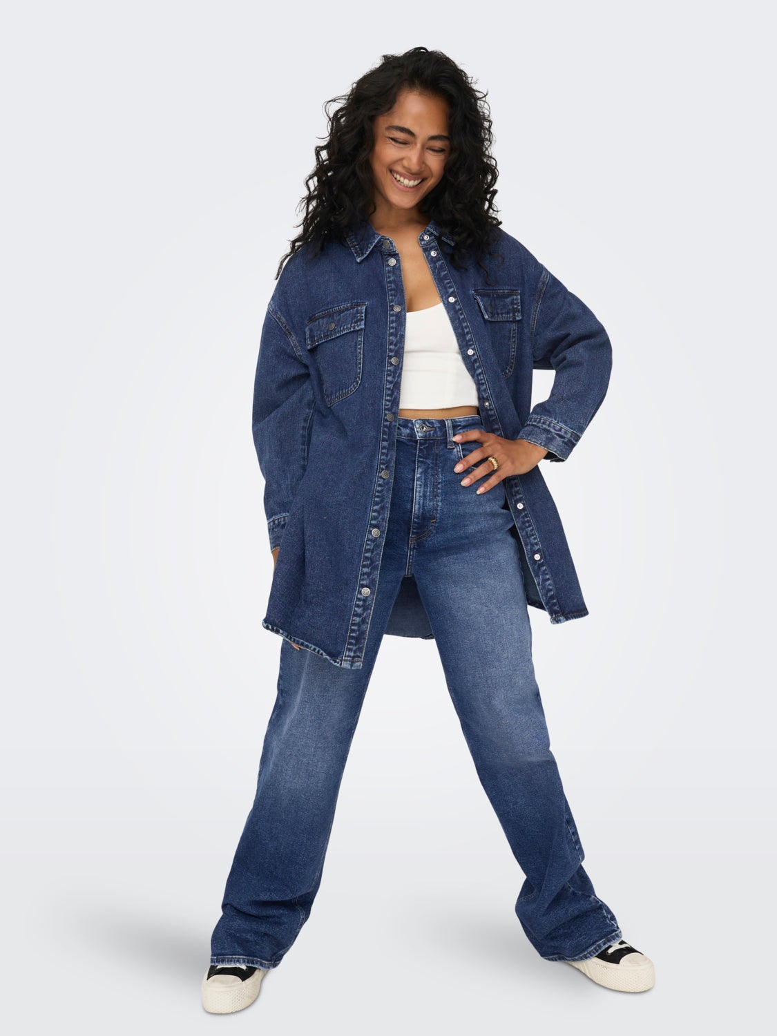 Denim shirt with pockets