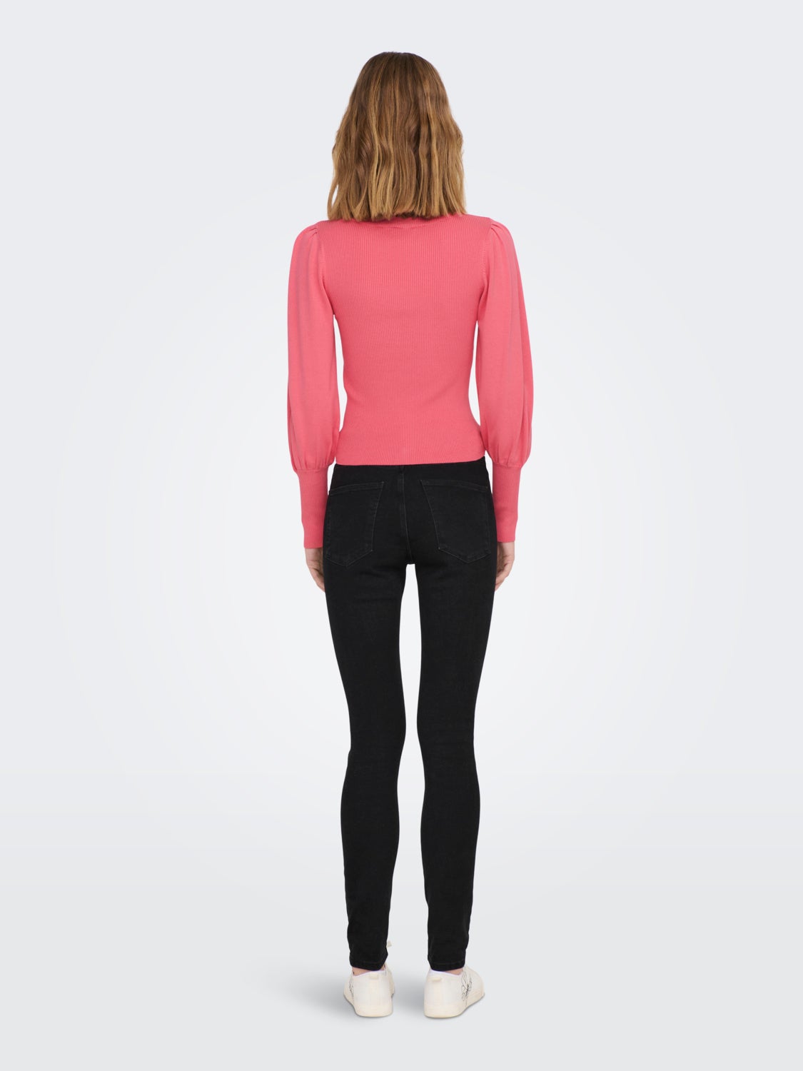 Ballon sleeve knitted top