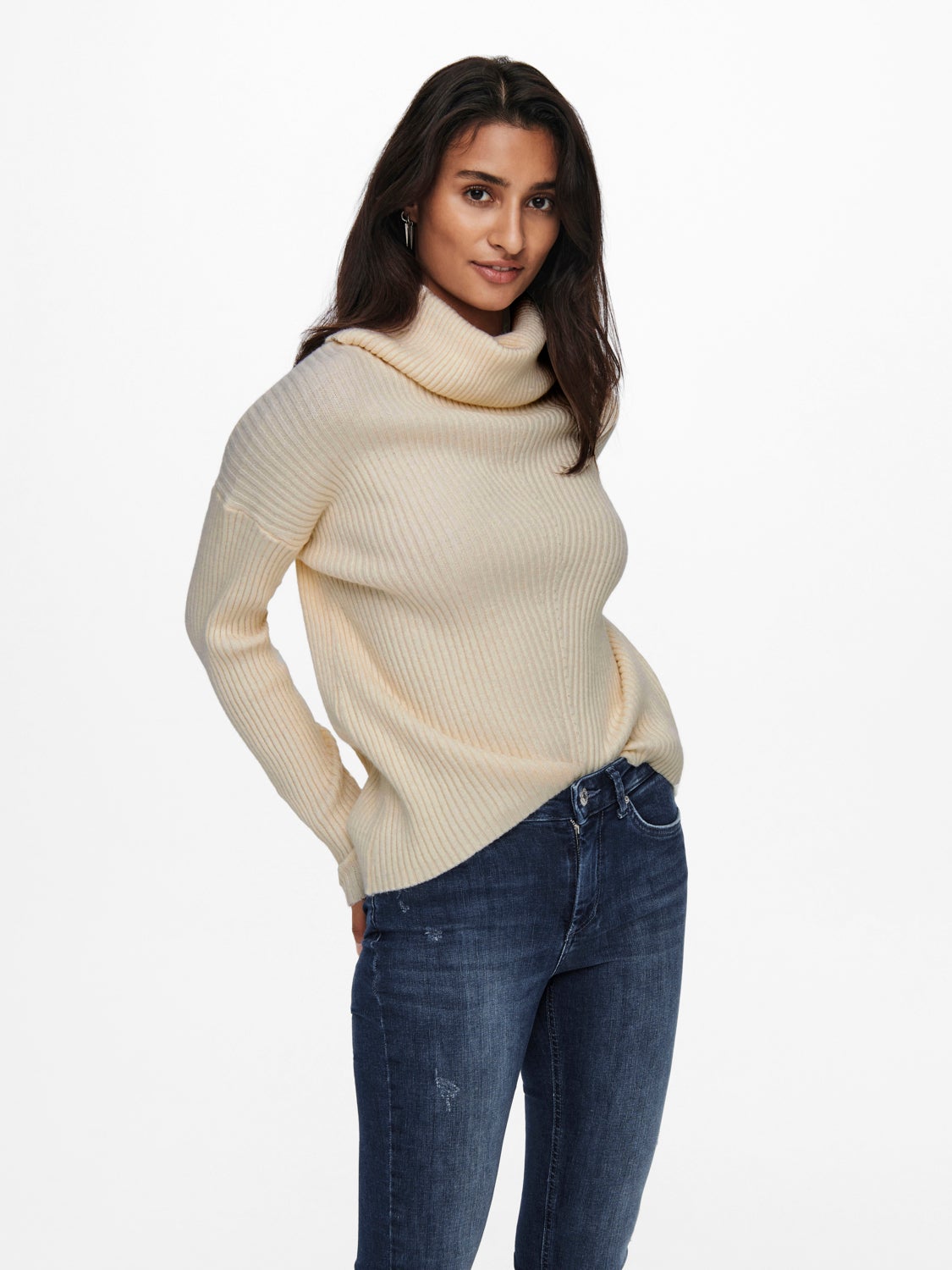Cowl neck knitted Pullover