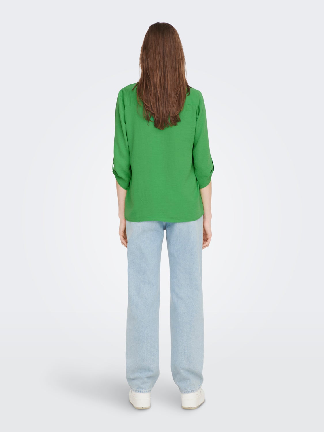 Solid colored 3/4 sleeved top