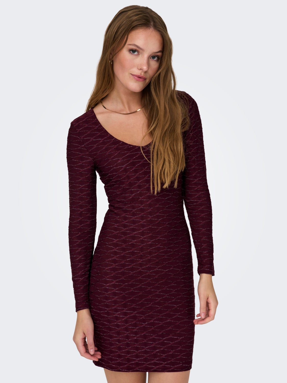 Mini slim dress with glitter