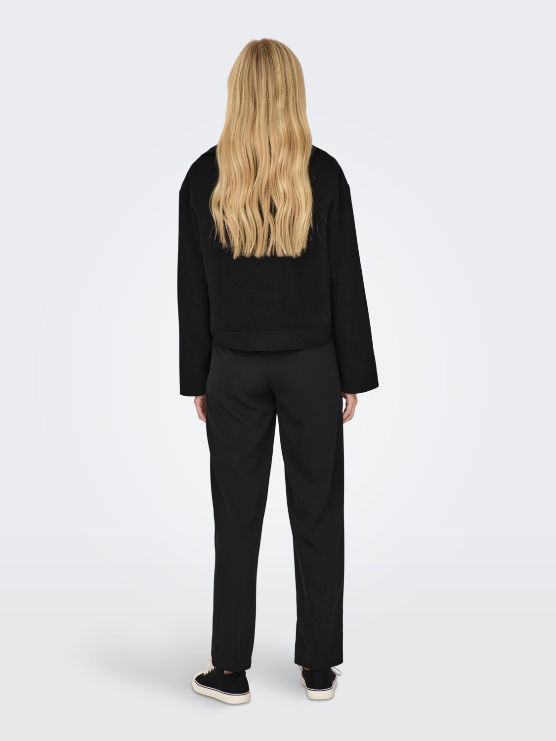 Leather look biker jacket