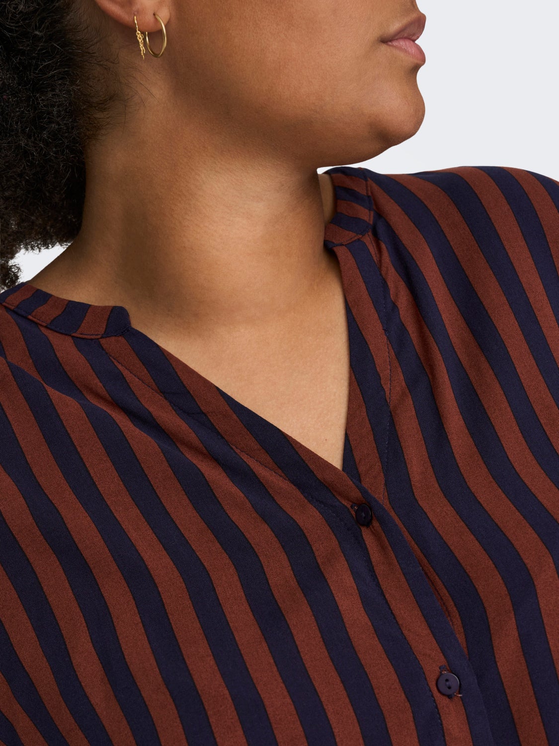 Curvy striped viscose Shirt