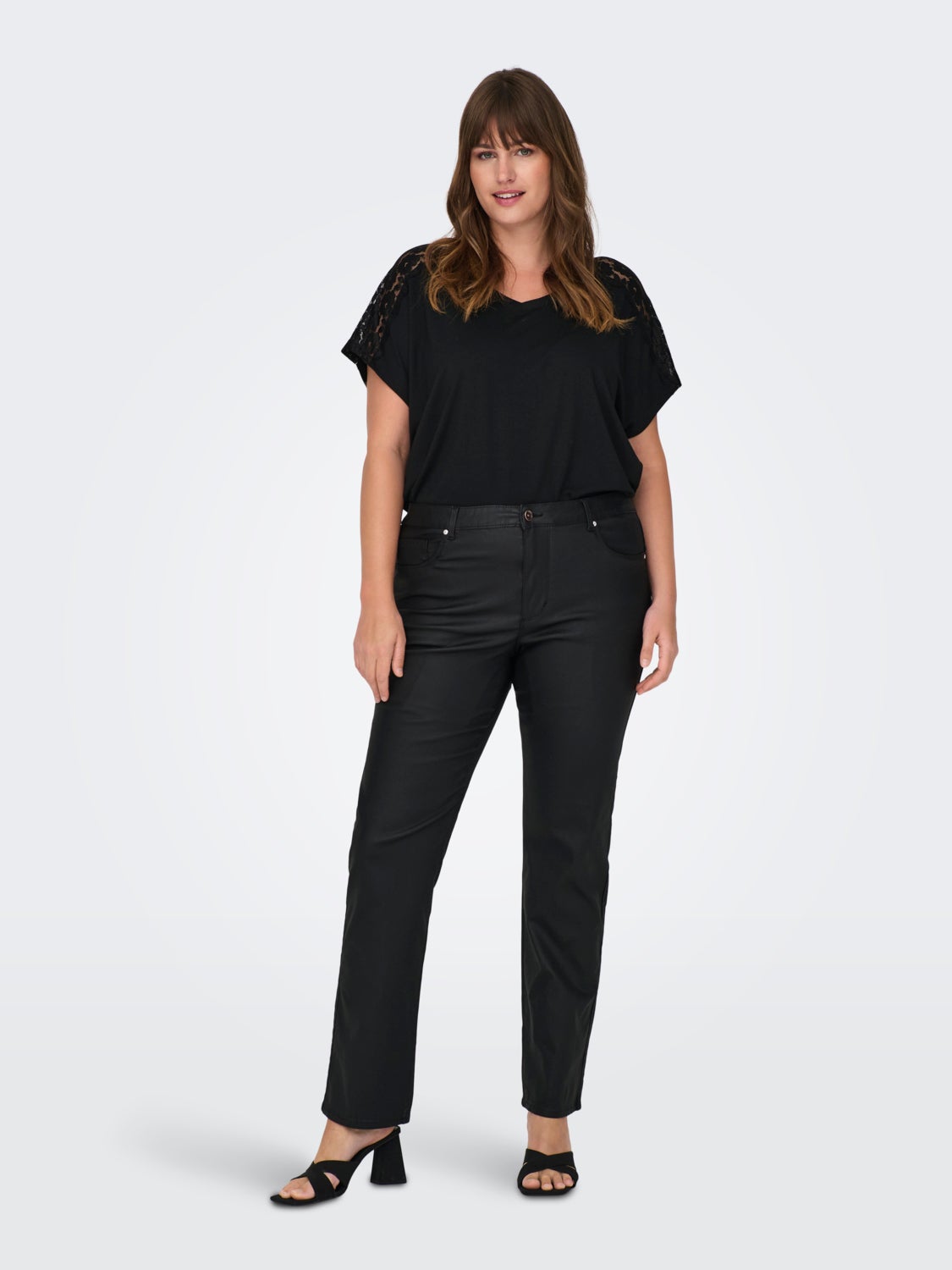 Curvy high waist trousers