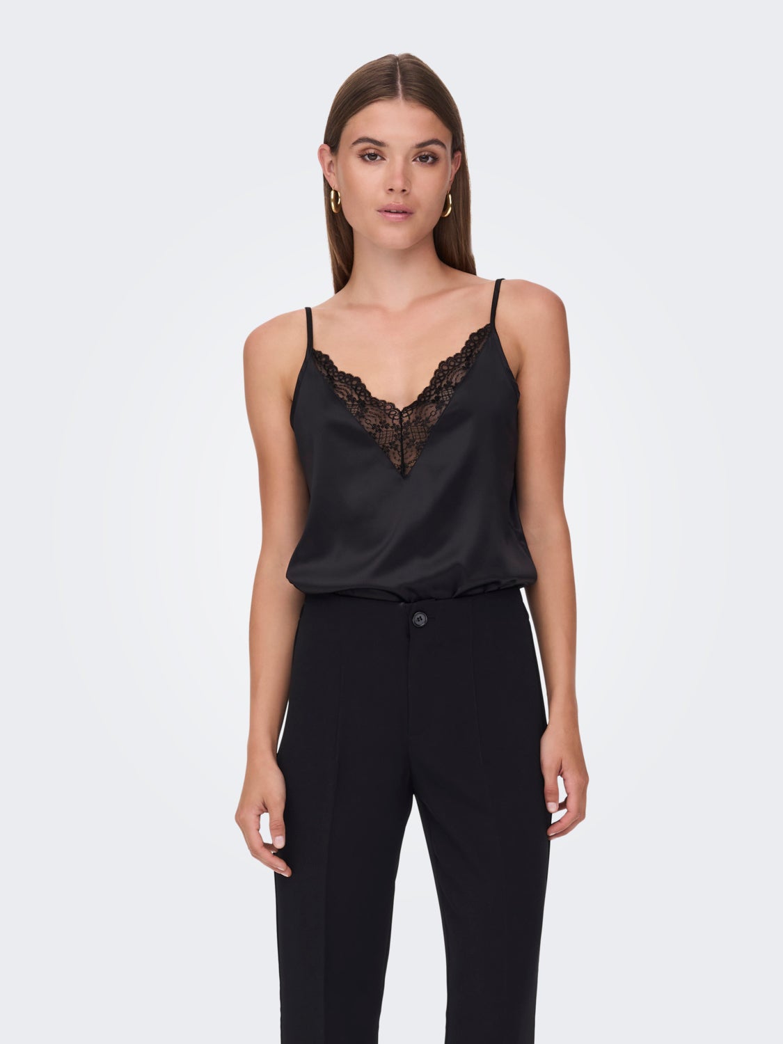 V-Neck Lace Sleeveless Top