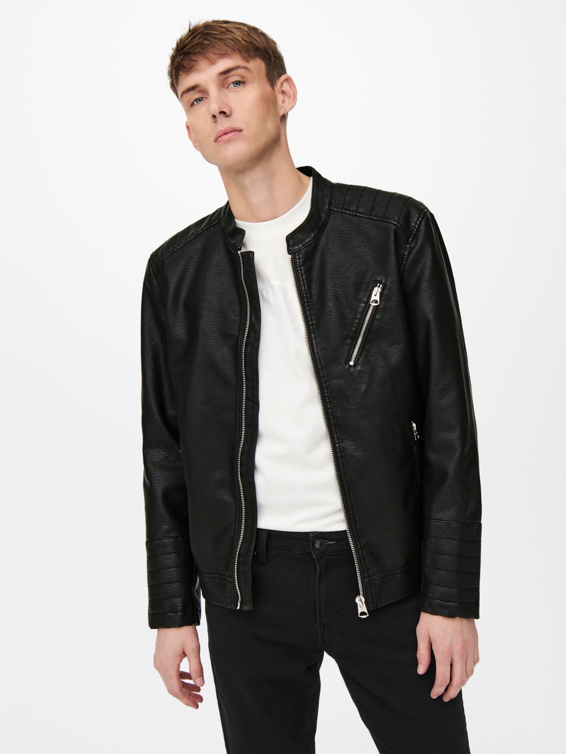 Leather look jacket
