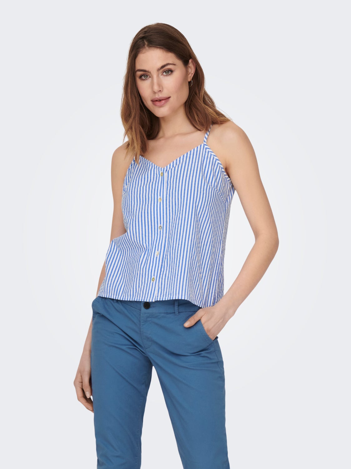 Regular Fit V-Neck Top