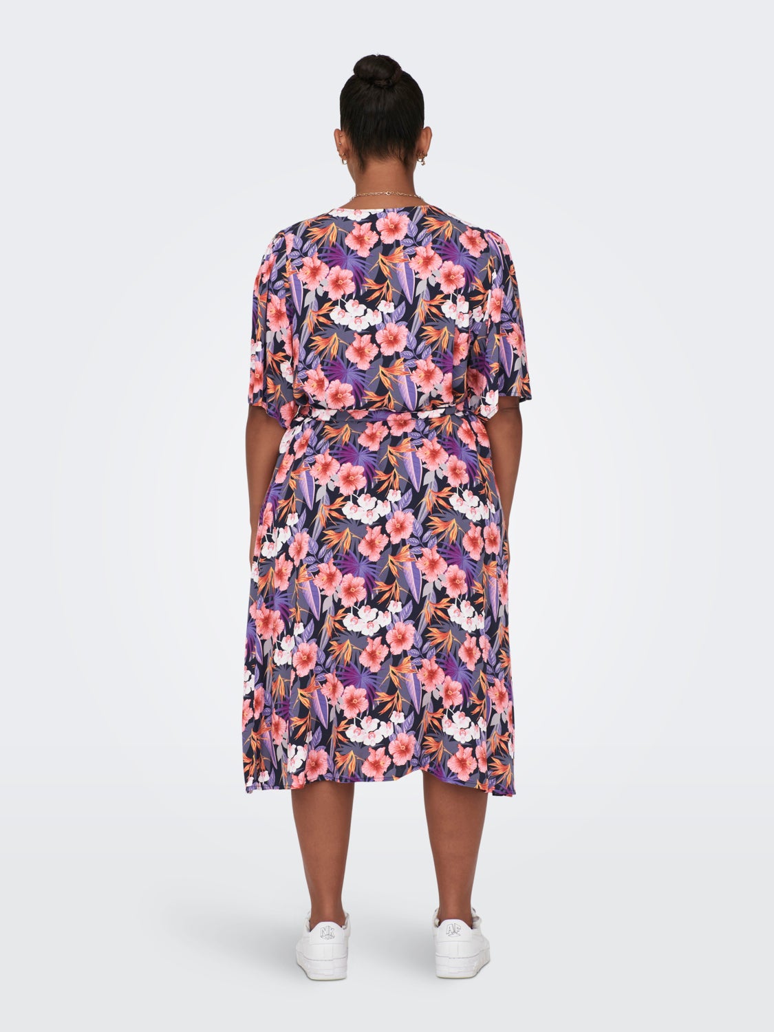 Curvy viscose printed dress