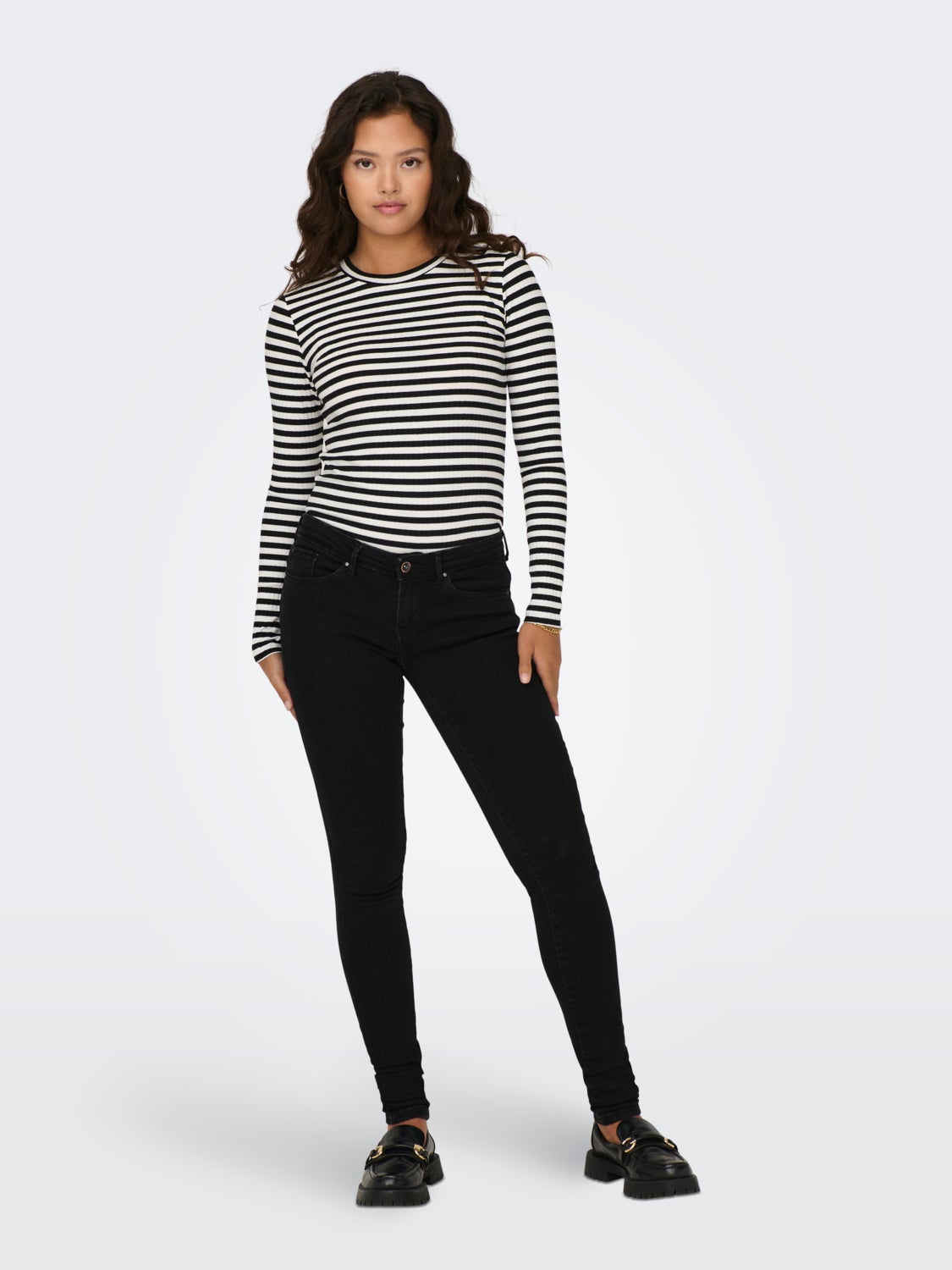 Striped Long Sleeves Top