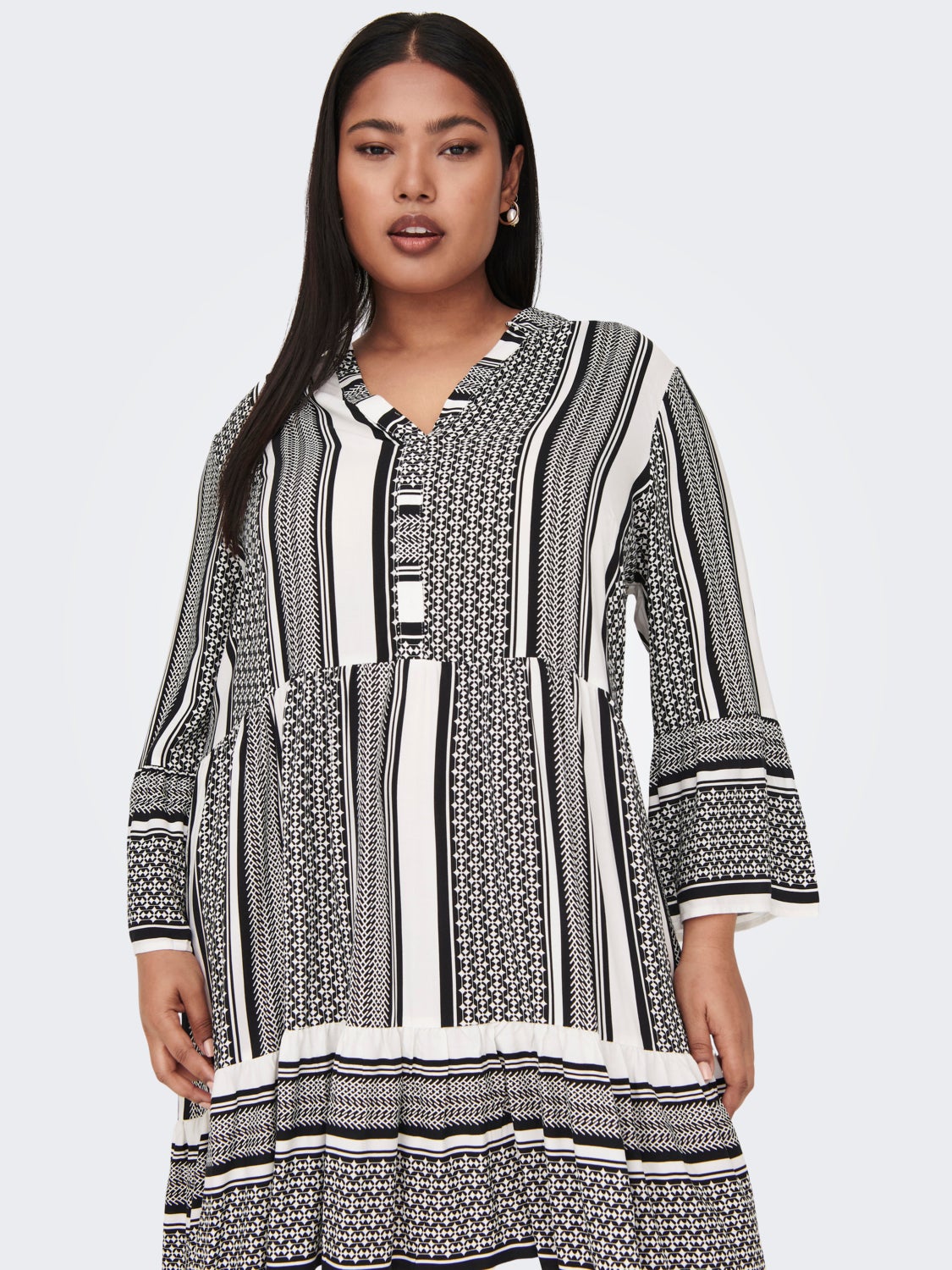 Curvy printed viscose Dress