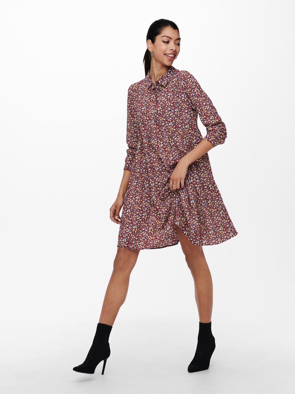 Mini dress with print