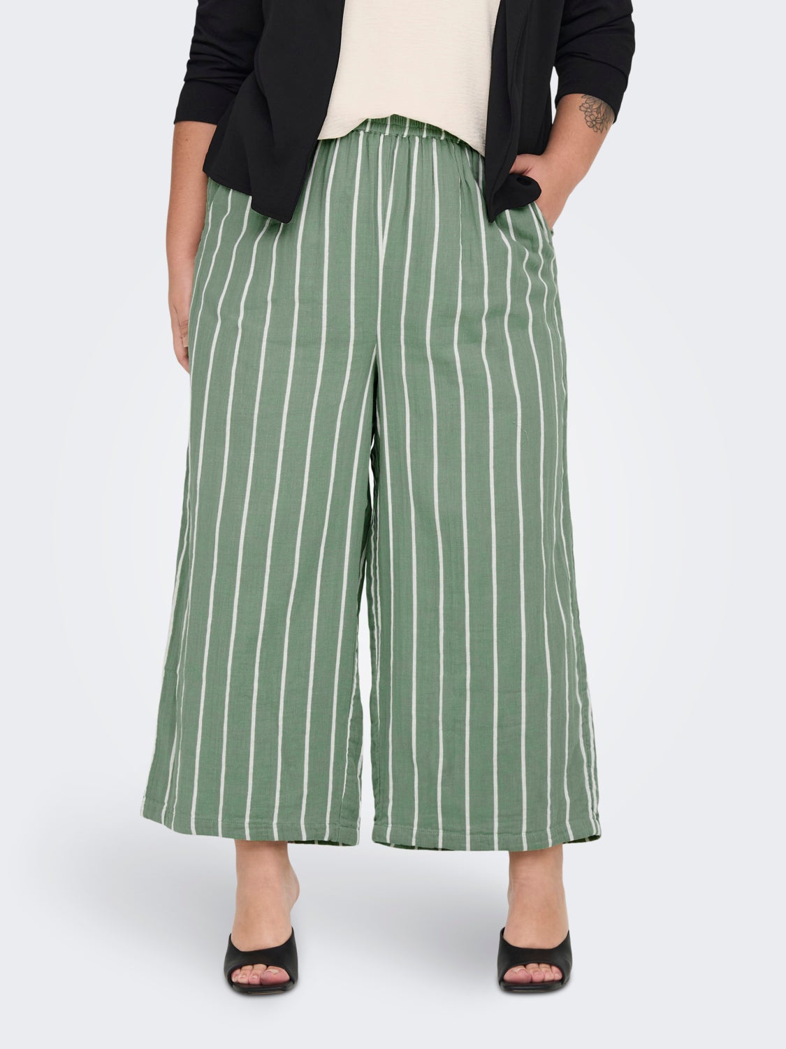 Curvy Wide Leg Trousers