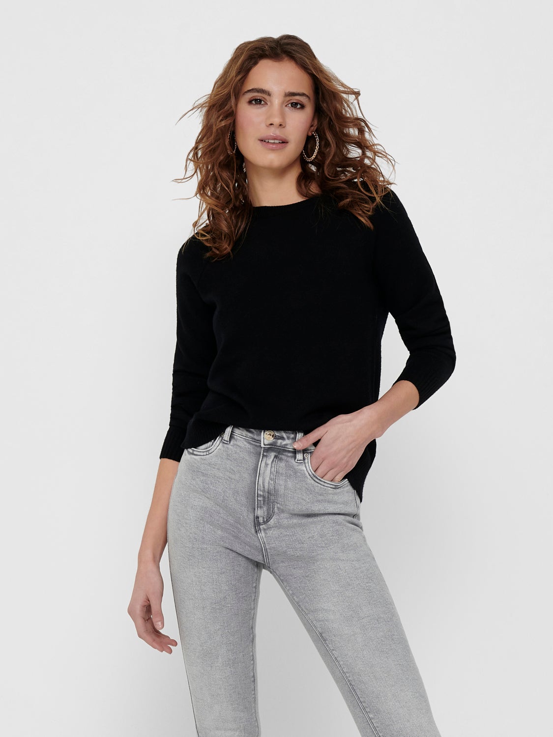 Solid colored Knitted Pullover