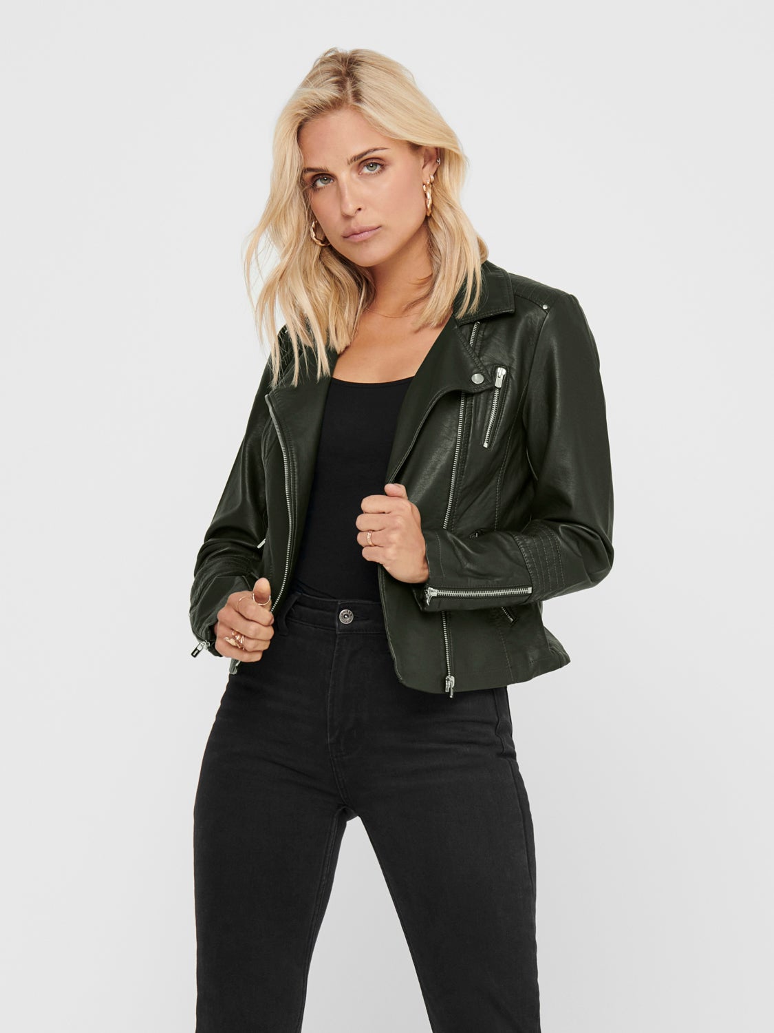 Biker Faux Leather Jacket