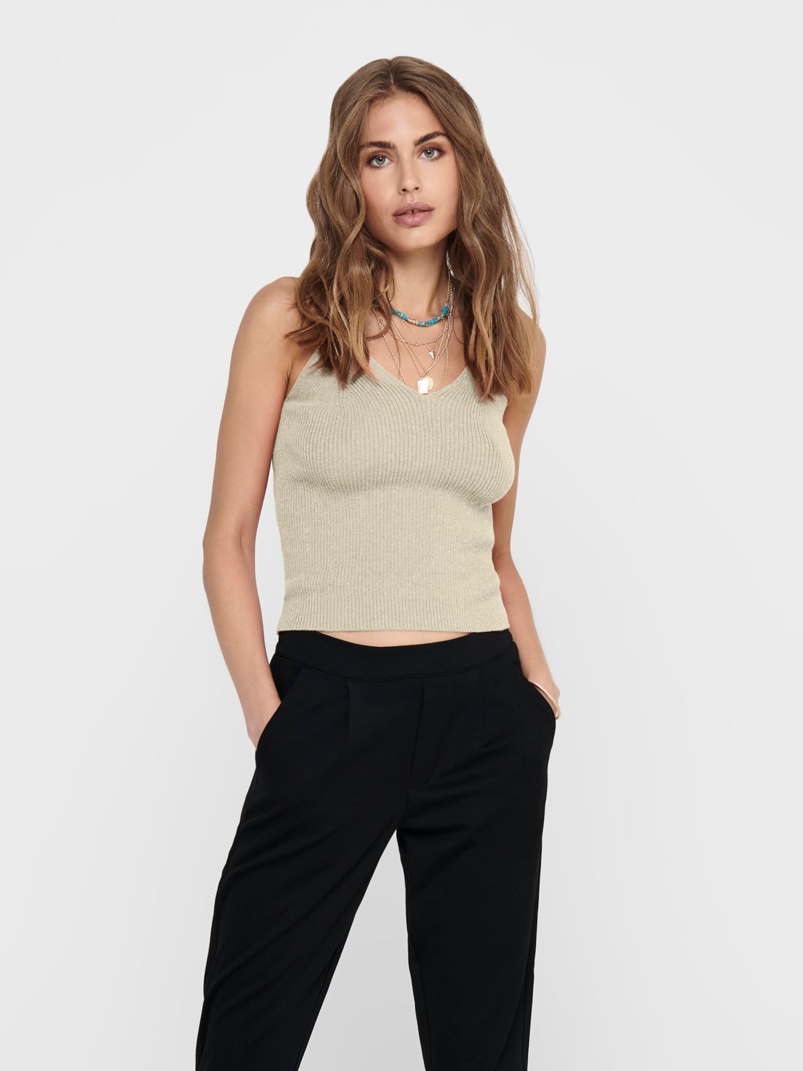 Sleeveless Knitted Top
