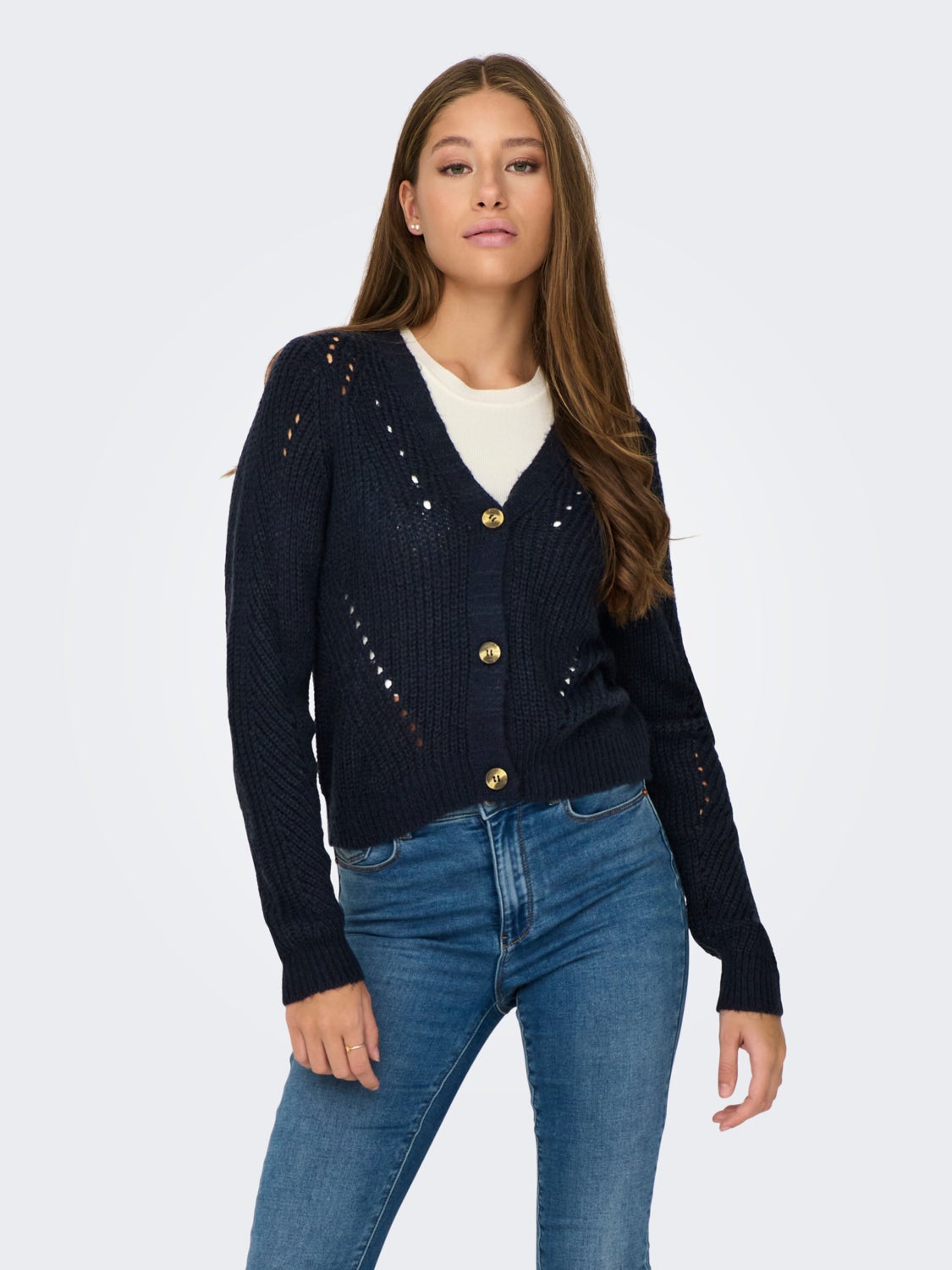 V-Neck Knit Cardigan