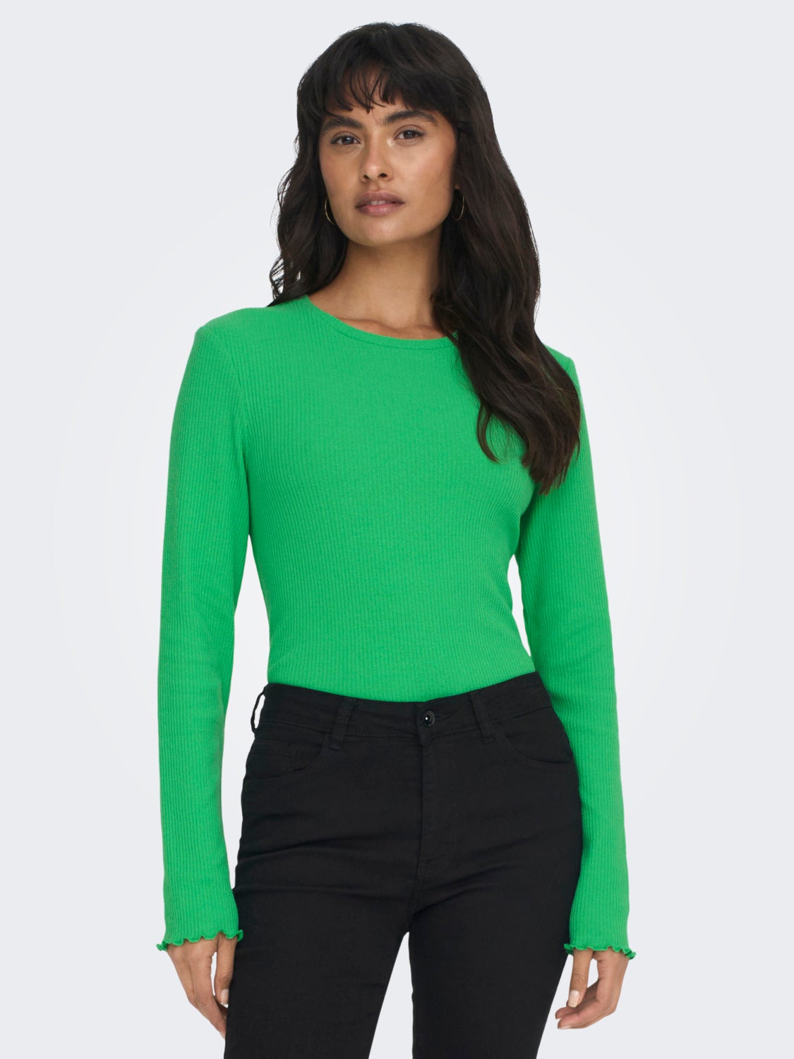 Long sleeve rib top