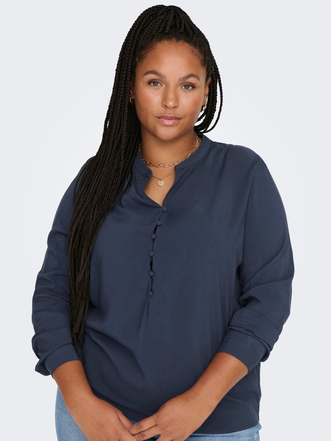 Curvy viscose Long Sleeved Top
