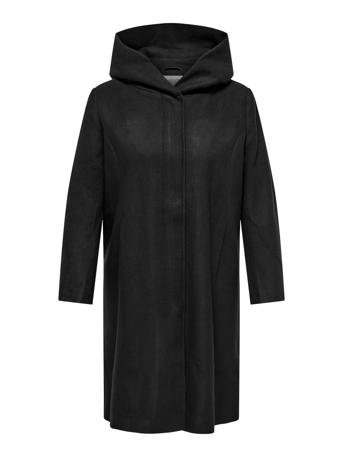 Curvy hodded coat