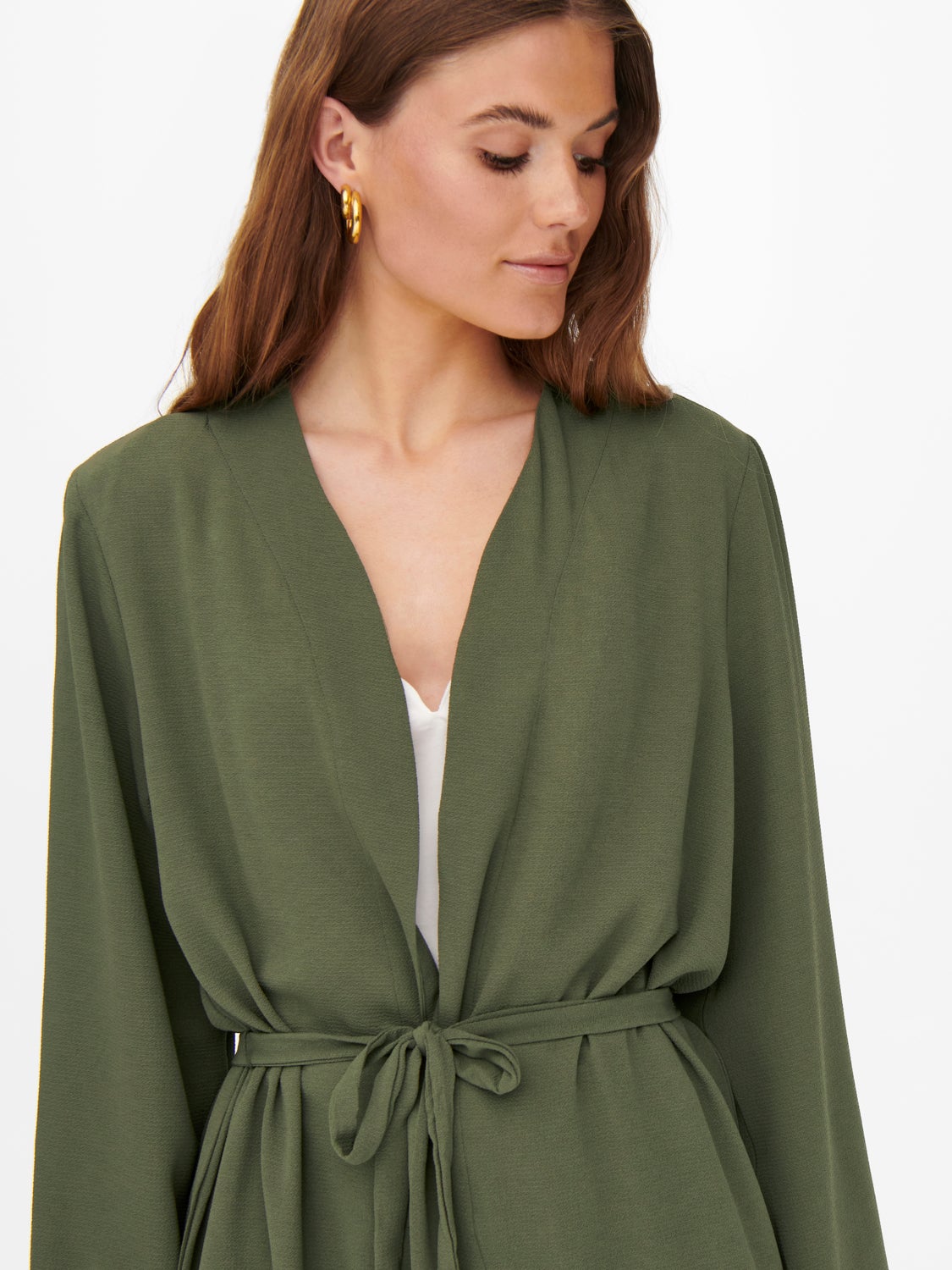 Cozigan with tie belt