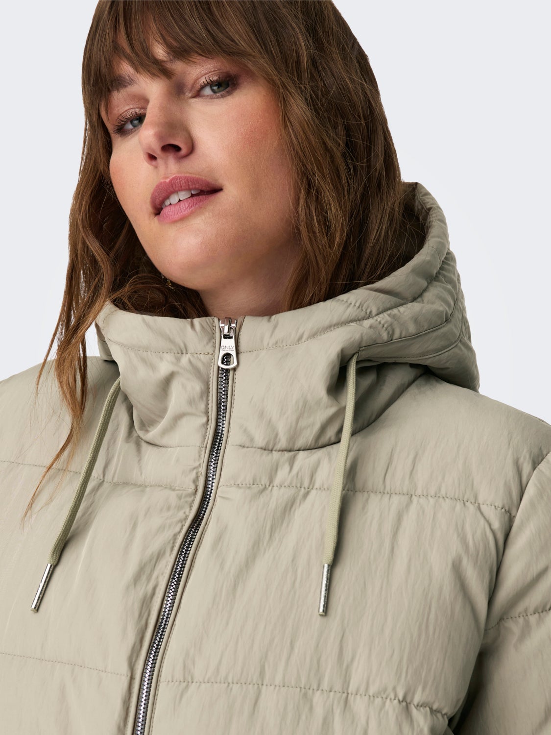 curvy Hooded puffer coat