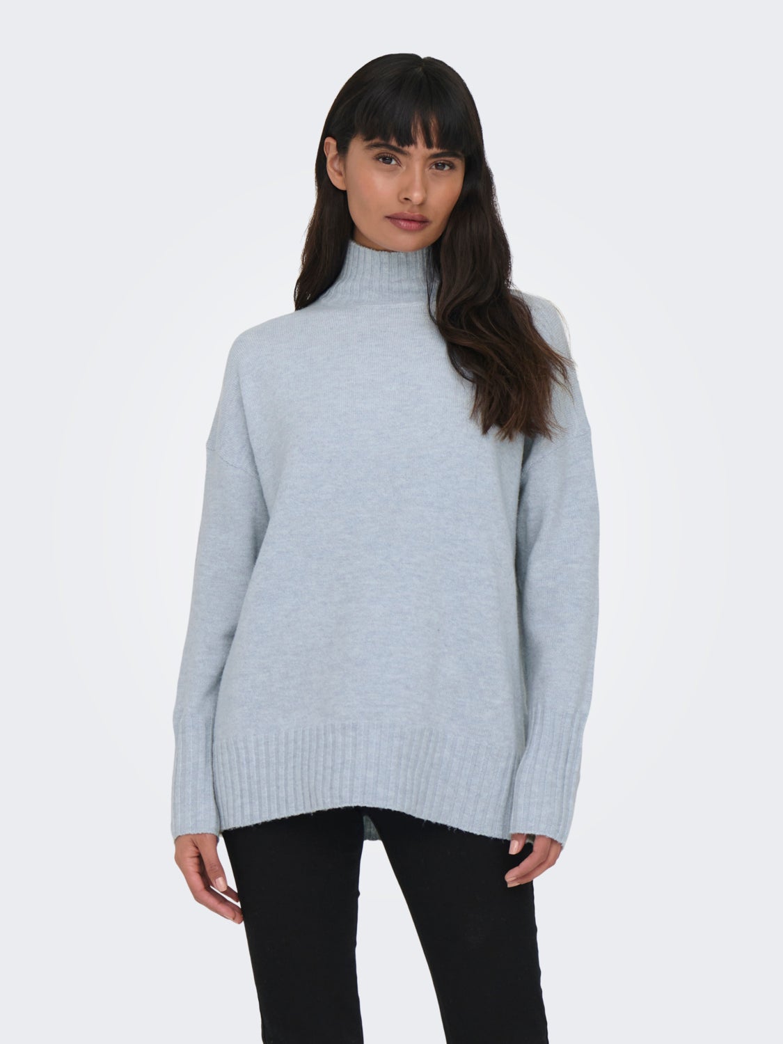 Knit sweat with high neck
