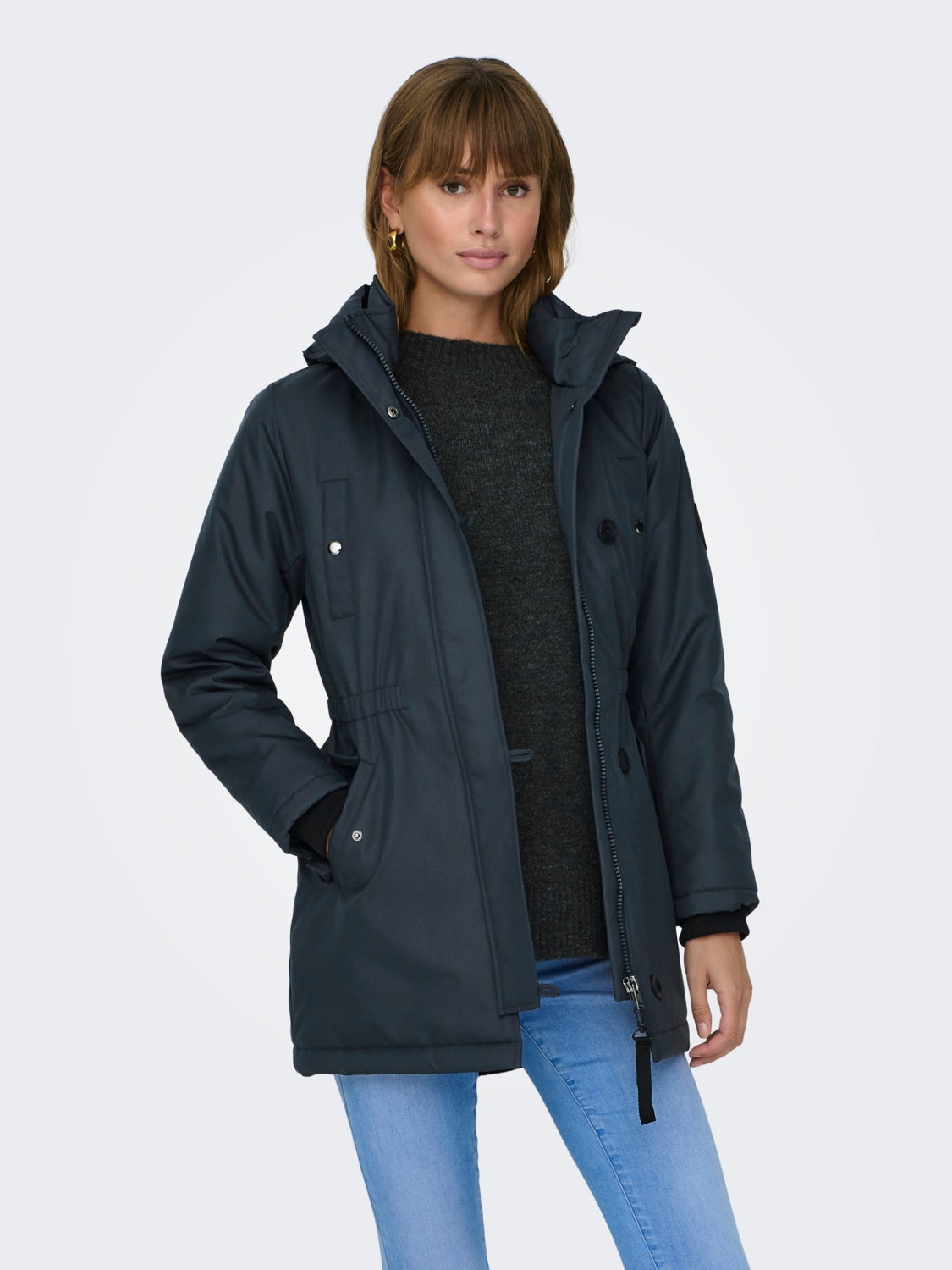 High neck parka
