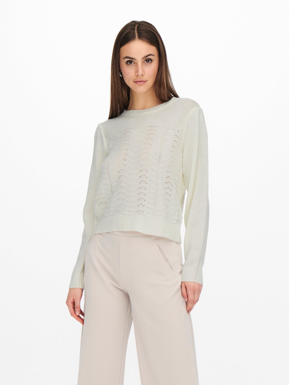 Textured Knitted Pullover